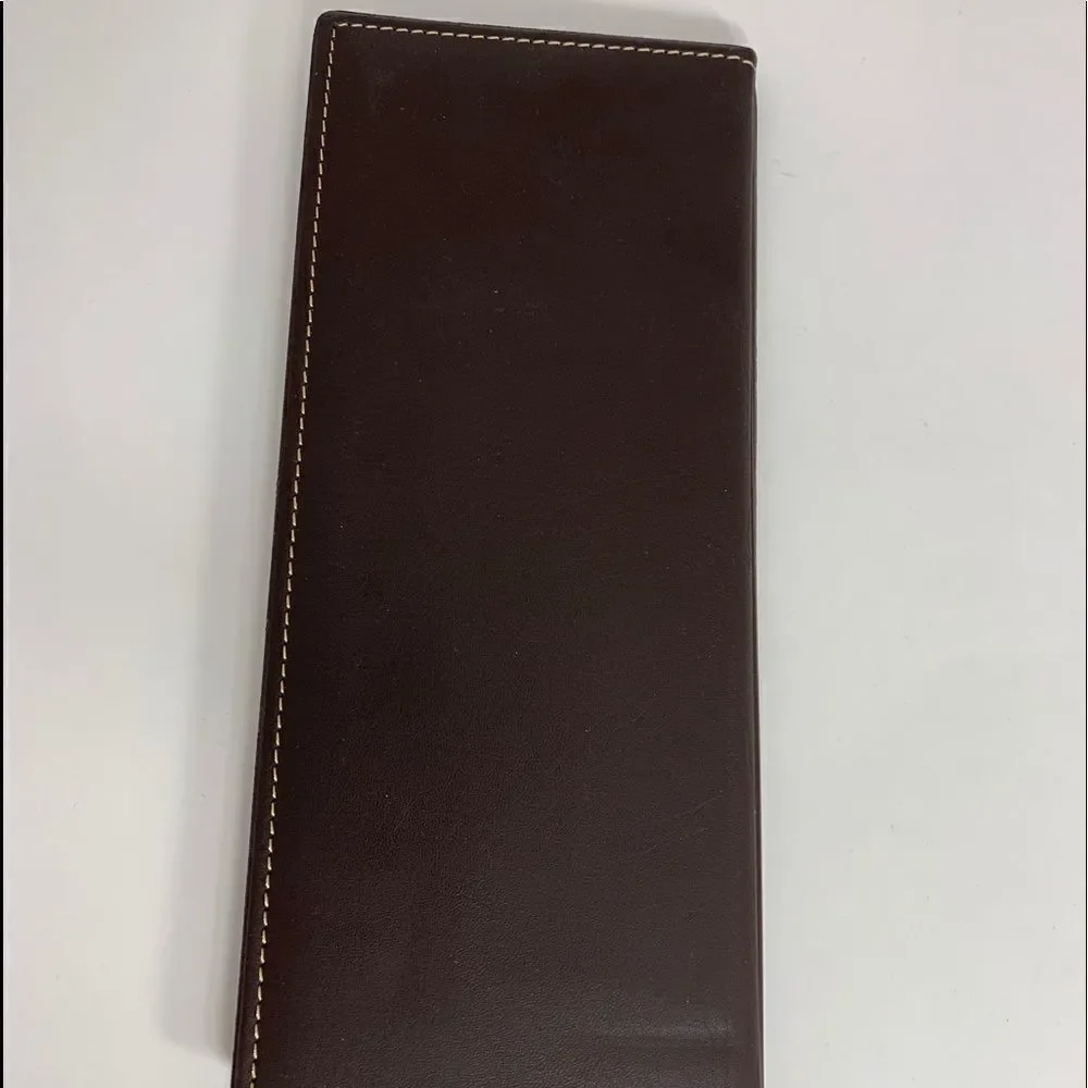 Business Card Holder 72 Capacity Identification Credit Bank Card Brown Vinyl New